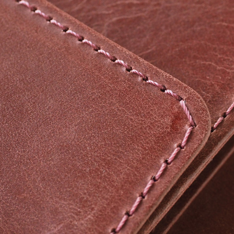 glart Stained Glass Antique Door Trifold Wallet, Red, Women's [H0212-RE], Real Glass, Genuine Leather, Leather Wallet, Leather Accessories, Brand Name Trifold Wallet, Compact Mini Wallet, Leather