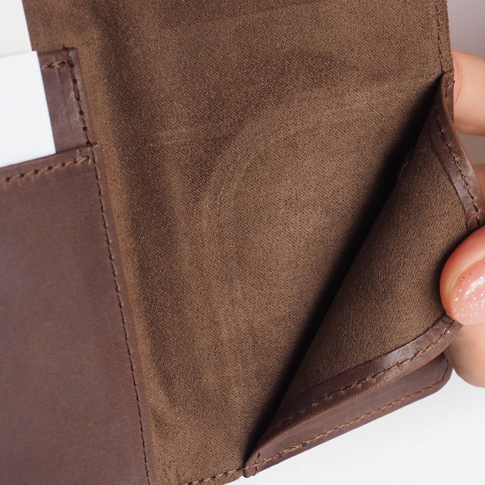 glart Stained Glass Antique Door Pass Case, Brown, Women's [H0213-BR]