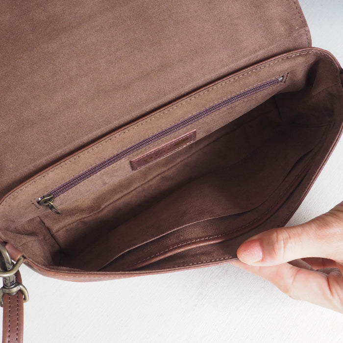 glart 2-way Shoulder Bag with Stained Glass and Antique Door Design, Brown, Women's [H0214-BR]