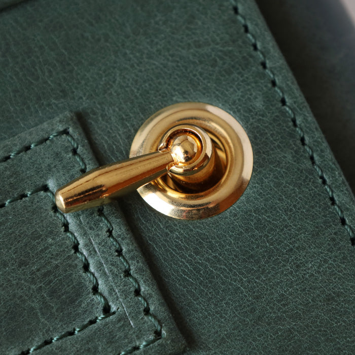 glart 2-way Shoulder Bag with Stained Glass and Antique Door Design, Green, Women's [H0214-GRN]