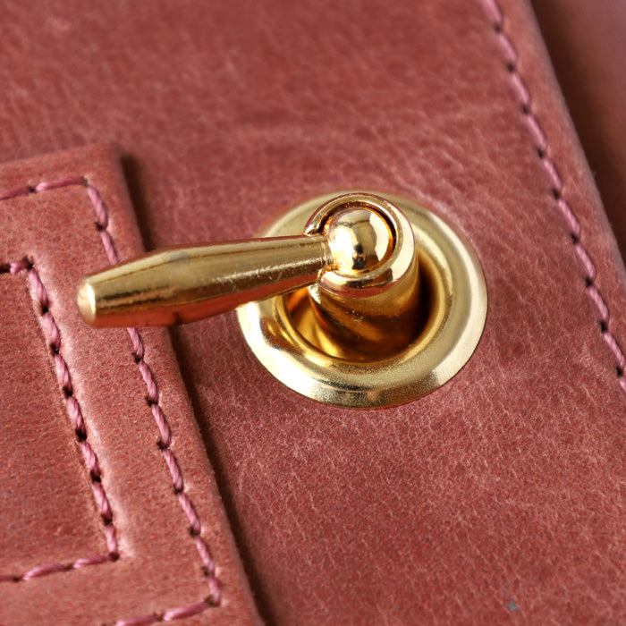 glart 2-way Shoulder Bag with Stained Glass and Antique Door Design, Red, Women's [H0214-RED]