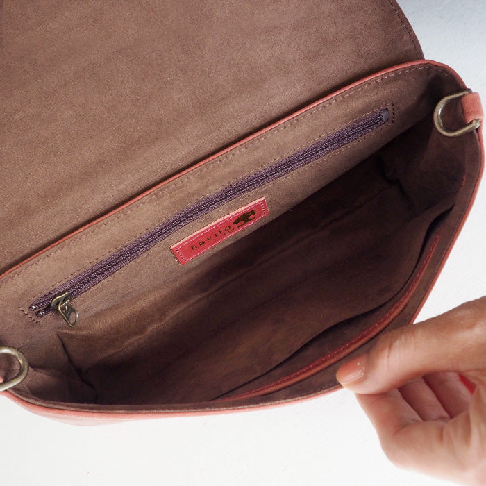 glart 2-way Shoulder Bag with Stained Glass and Antique Door Design, Red, Women's [H0214-RED]