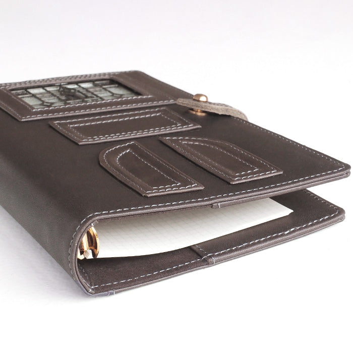 glart Stained Glass Antique Door Monochrome System Organizer Cover for Women [H0217-MN]