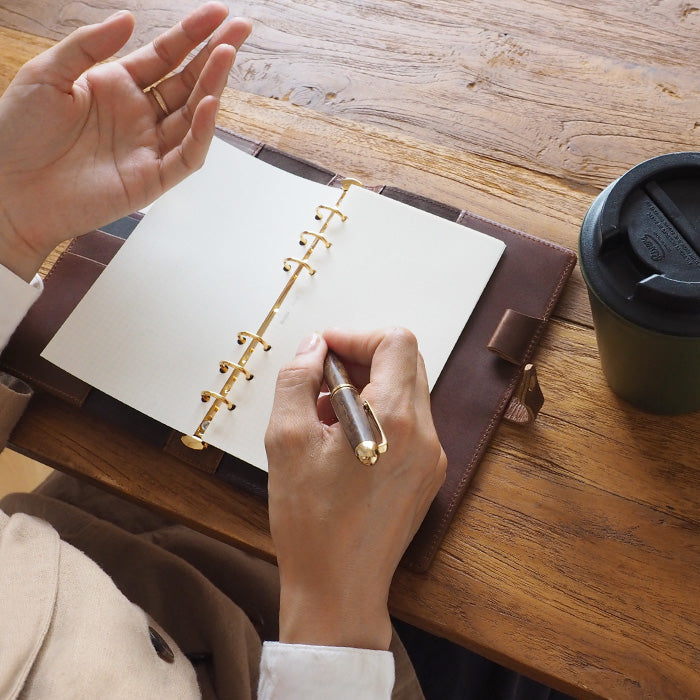 glart Bible Size System Notebook Cover Stained Glass Antique Door Sepia [H0217-SP] Real Glass Genuine Leather, Leather Accessory Brand, B6, 6-Hole