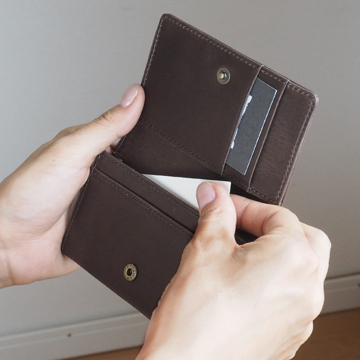 glart Stained Glass Antique Door Business Card Holder, Monochrome, Women's [H0218-MN], Real Glass, Genuine Leather, Leather Accessories, Brand: waji, Card, Business Card Case 