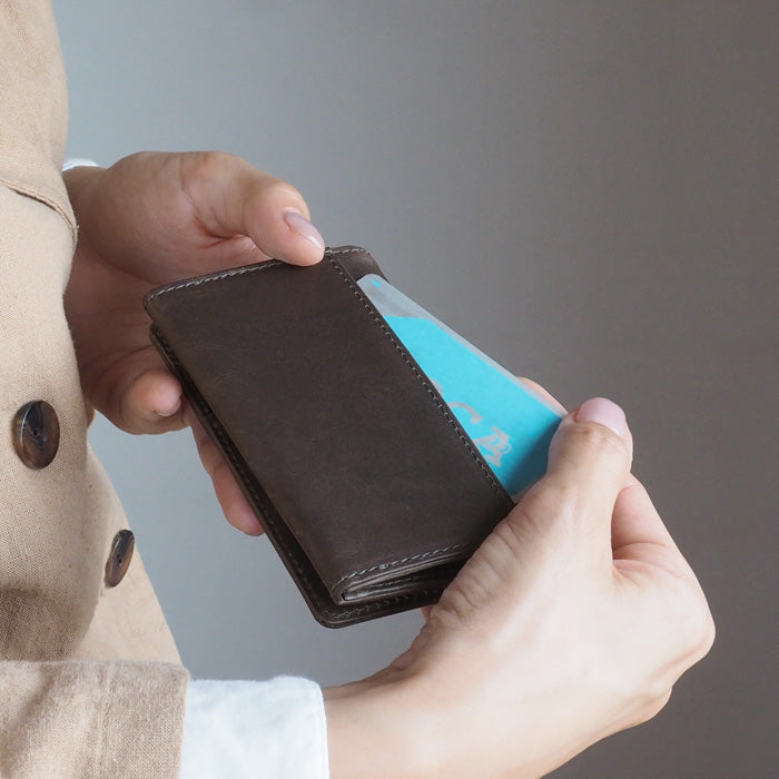 glart Stained Glass Antique Door Business Card Holder, Monochrome, Women's [H0218-MN], Real Glass, Genuine Leather, Leather Accessories, Brand: waji, Card, Business Card Case 