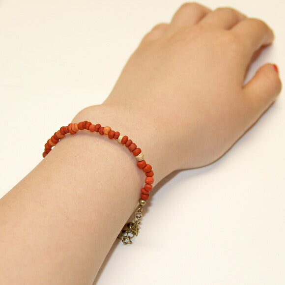 [Choose from 5 colors] Haru Nomura, Plant Dyeing Artist, Haruka Nomura, Wood Bead Bracelet [HN-004]