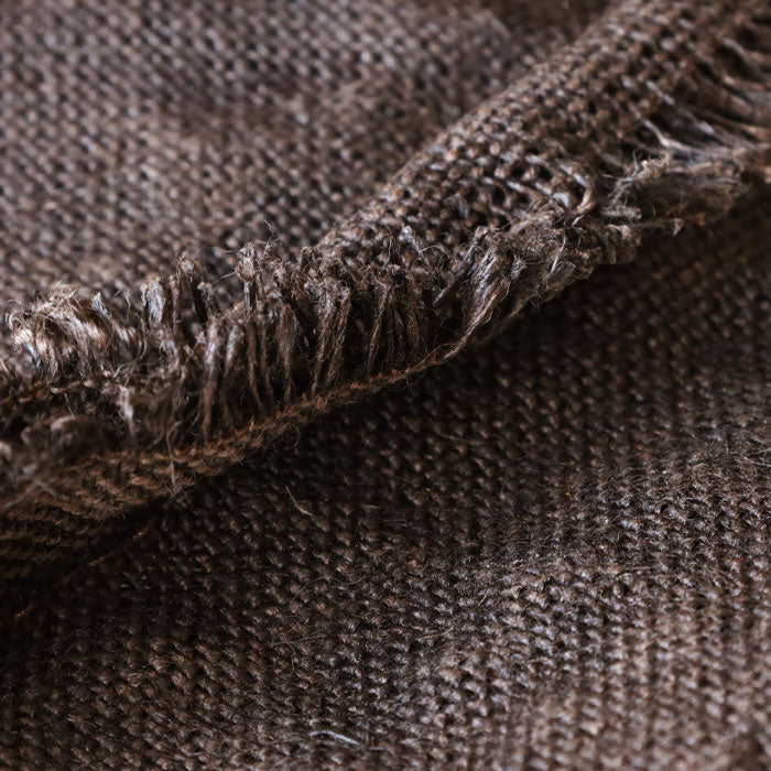 haru nomura Plant-dyed artist, Haruka Nomura Natural dyed linen bag “Travel bag” Dark brown [HNB-001-DBR] 