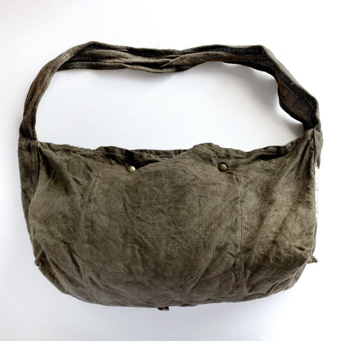 haru nomura Plant-dyed artist Haruka Nomura Natural dyed linen bag “Travel bag” Khaki [HNB-001-KHA] 