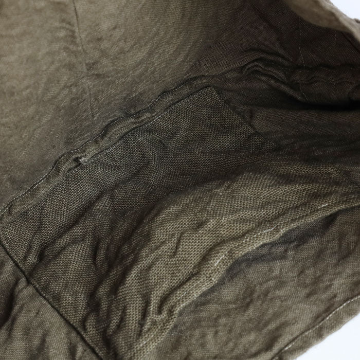 haru nomura Plant-dyed artist Haruka Nomura Natural dyed linen bag “Travel bag” Khaki [HNB-001-KHA] 