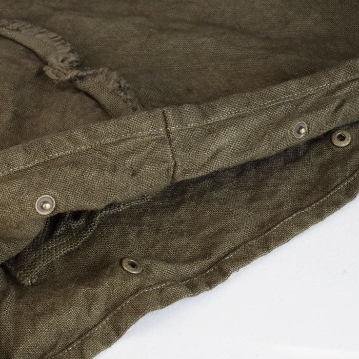 haru nomura Plant-dyed artist Haruka Nomura Natural dyed linen bag “Travel bag” Khaki [HNB-001-KHA] 