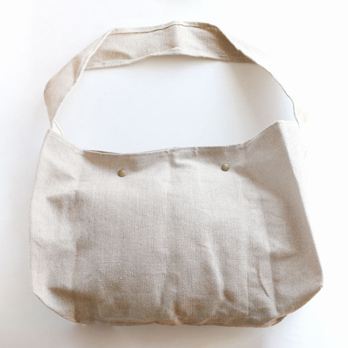 haru nomura Plant-dyed artist, Haruka Nomura Natural dyed linen bag “Travel bag” Beige [HNB-001-KIN] 