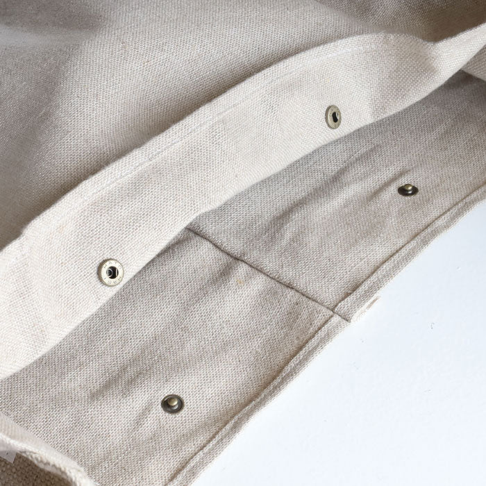 haru nomura Plant-dyed artist, Haruka Nomura Natural dyed linen bag “Travel bag” Beige [HNB-001-KIN] 