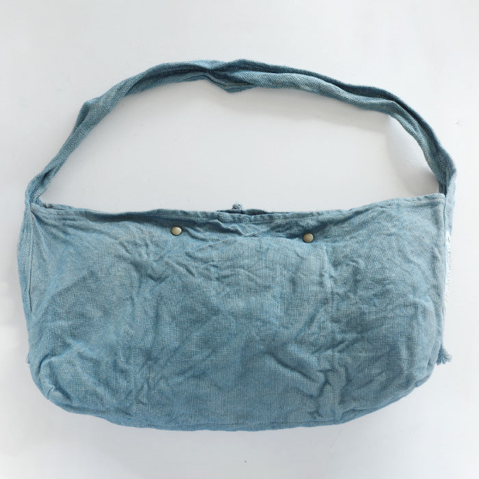 haru nomura Plant-dyed artist Haruka Nomura Natural dyed linen bag “Travel bag” Light blue [HNB-001-LBL] 