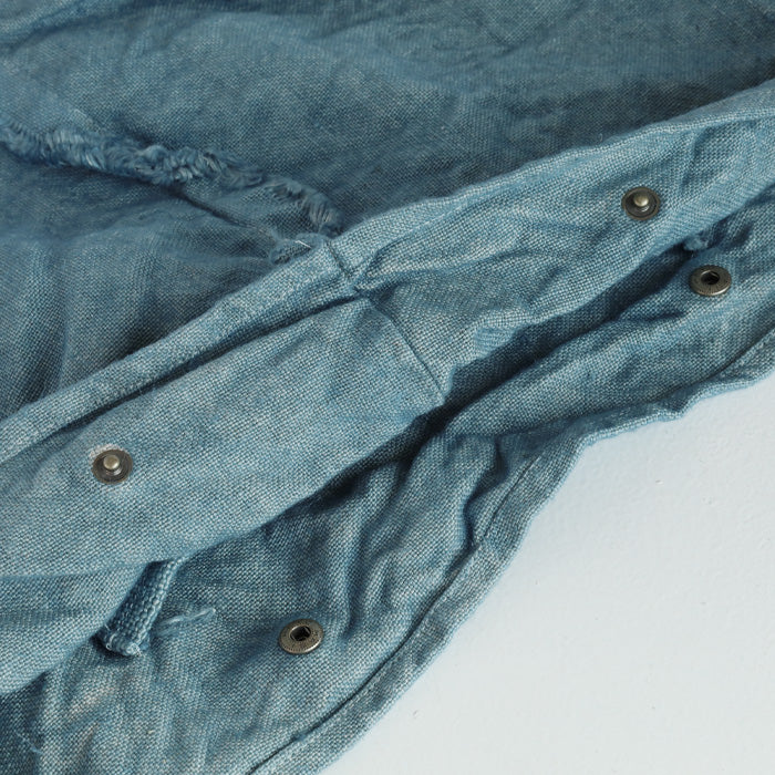 haru nomura Plant-dyed artist Haruka Nomura Natural dyed linen bag “Travel bag” Light blue [HNB-001-LBL] 