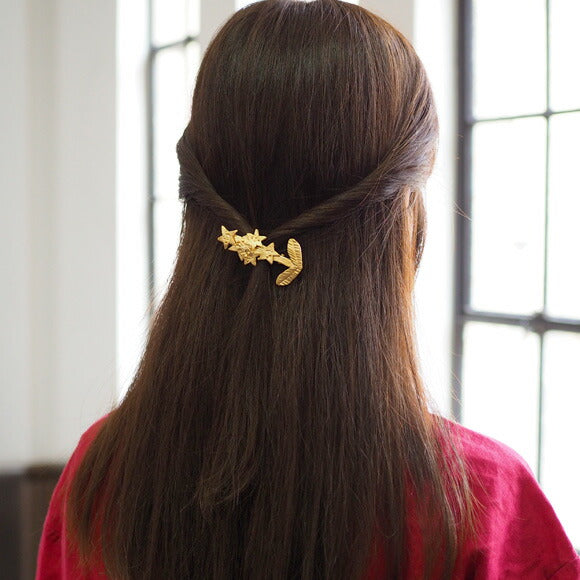 [2 colors] February (with lid) Hyacinth clip 18 gold or rhodium [FT-FSC-003] 