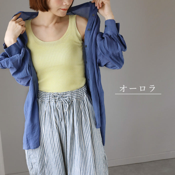 hasegawa Hasegawa Shoten silk rib knit tank top ladies [IN0447] 