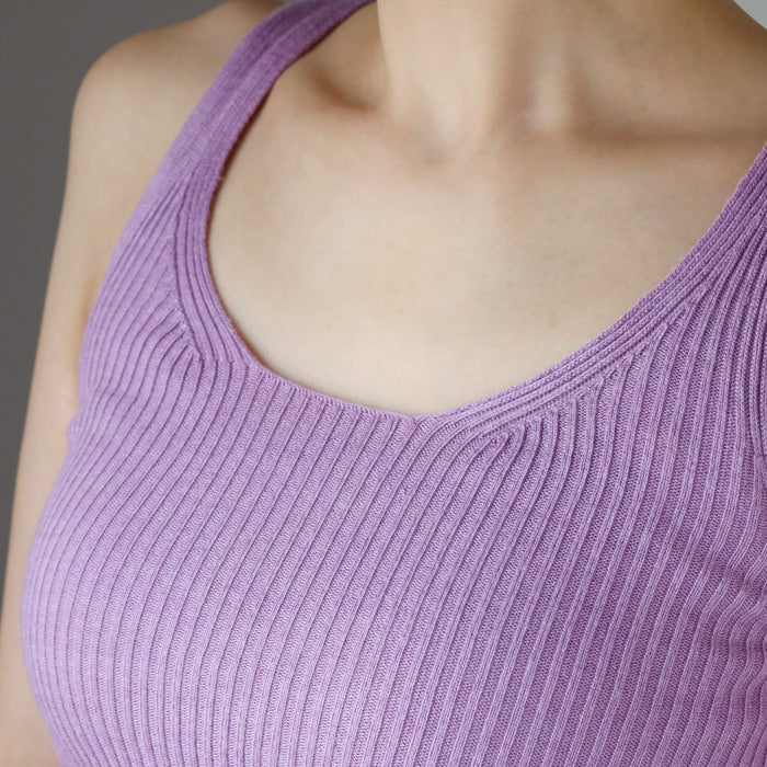 hasegawa Hasegawa Shoten silk rib knit tank top ladies [IN0447] 