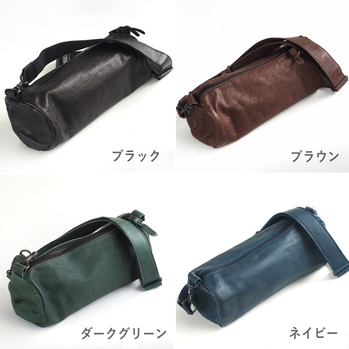 Butler Verner Sails(バトラーバーナーセイルズ)  馬革 ロール ショルダーバッグ メンズ レディース [JA-1059-22] 斜めがけ 肩掛け ポシェット ミニバッグ サコッシュ ボディバッグ 筒形