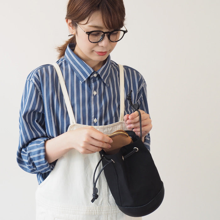 [3 colors] Butler Verner Sails Tochigi Leather Molded Leather Drawstring Shoulder Beige Black [JA-2141] 
