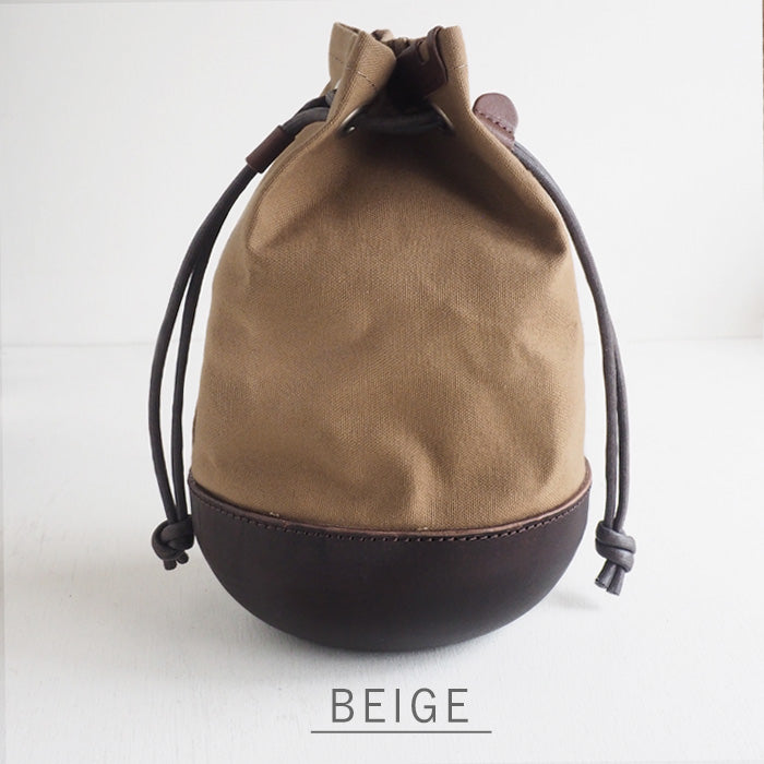 [3 colors] Butler Verner Sails Tochigi Leather Molded Leather Drawstring Shoulder Beige Black [JA-2141] 