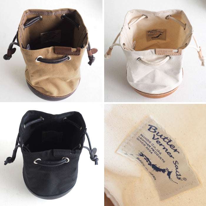 [3 colors] Butler Verner Sails Tochigi Leather Molded Leather Drawstring Shoulder Beige Black [JA-2141] 