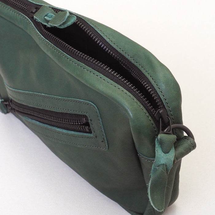 Butler Verner Sails(バトラーバーナーセイルズ)馬革 スクエアジップ ショルダーバッグ メンズ レディース 男女兼用 [JA-2427-22] 斜めがけ 肩掛け ポシェット ミニバッグ サコッシュ ボディバッグ シンプル 小さめ