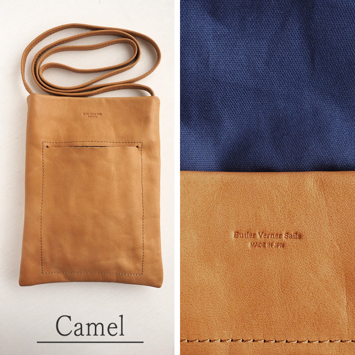 Butler Verner Sails(バトラーバーナーセイルズ) シンプル ショルダーバッグ サコッシュ 馬革 隠しマグネット [JA-2522] 東京都 渋谷 レザーバッグ ブランドモバイルショルダーバッグ スマホ ポーチ ポシェット