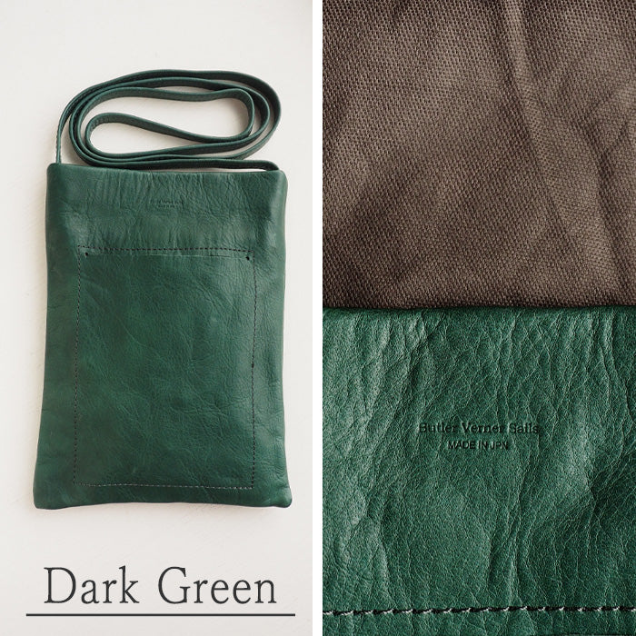 Butler Verner Sails(バトラーバーナーセイルズ) シンプル ショルダーバッグ サコッシュ 馬革 隠しマグネット [JA-2522] 東京都 渋谷 レザーバッグ ブランドモバイルショルダーバッグ スマホ ポーチ ポシェット