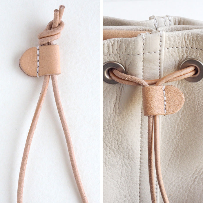 【2色】Butler Verner Sails（バトラーバーナーセイルズ）栃木レザー DARUMA 巾着バッグ [JA-2635]