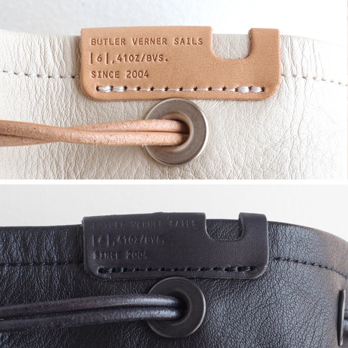 【2色】Butler Verner Sails（バトラーバーナーセイルズ）栃木レザー DARUMA 巾着バッグ [JA-2635]