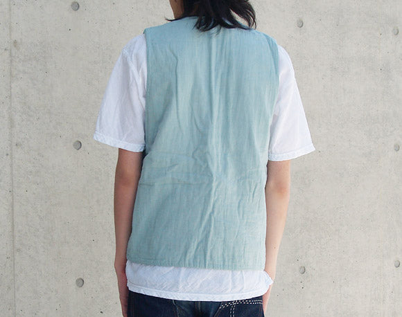 [All 27 colors] Gauze clothing studio garage (garage) double gauze simple vest men's [JK-09] 