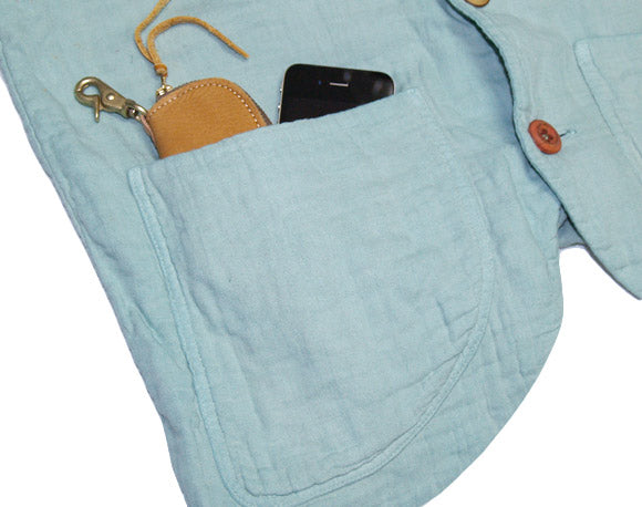 [All 27 colors] Gauze clothing studio garage (garage) double gauze simple vest men's [JK-09] 