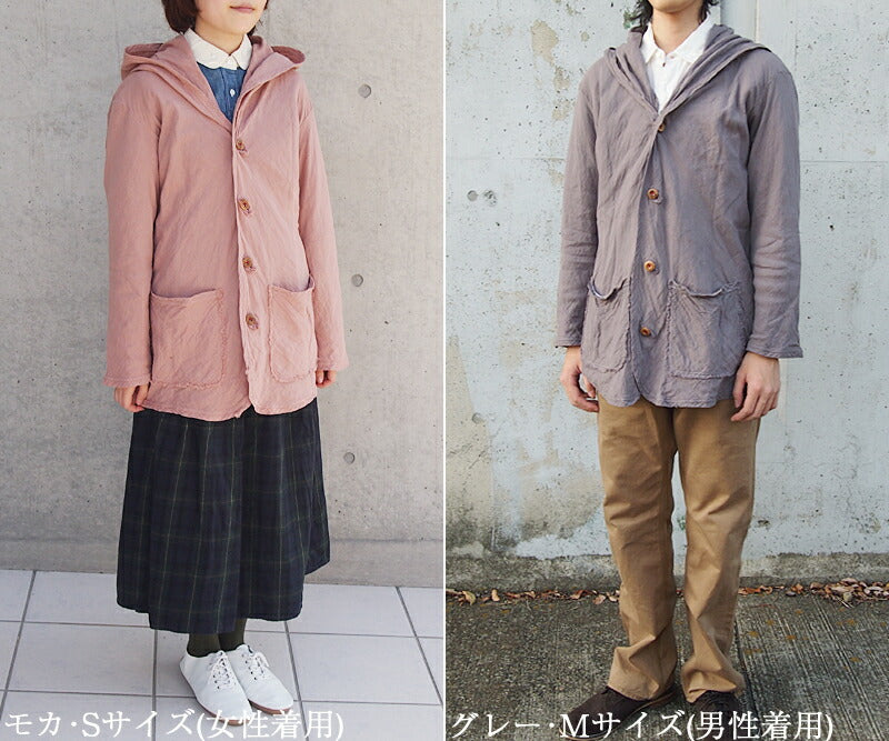 [All 28 colors] Gauze clothing studio garage (garage) Double gauze hood cardigan Unisex [JK-13] 