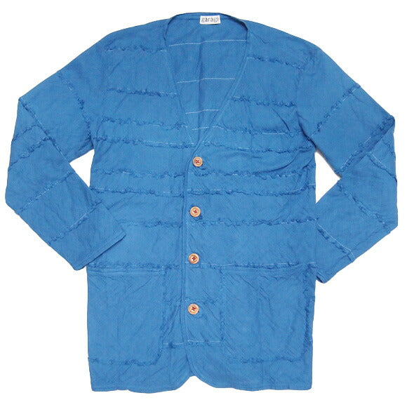 【全28色】ガーゼ服工房garage（ガラージ）ダブルガーゼ ボーダーカーディガン メンズ [JK-14]