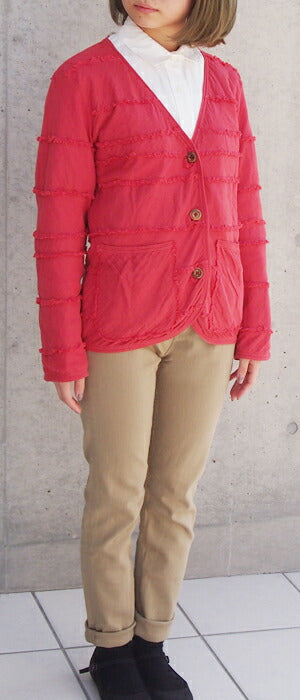 [All 28 colors] Gauze Clothing Studio Garage Double Gauze Striped Cardigan Ladies [JK-15] 