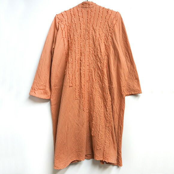 [All 28 colors] Gauze clothing studio garage (garage) double gauze open front tunic striped long sleeve ladies [JK-23] 