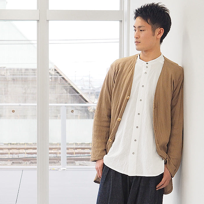 [All 29 colors] Gauze Clothing Studio Garage Double Gauze Long Cardigan Long Sleeve Men's Women's [JK-30] 