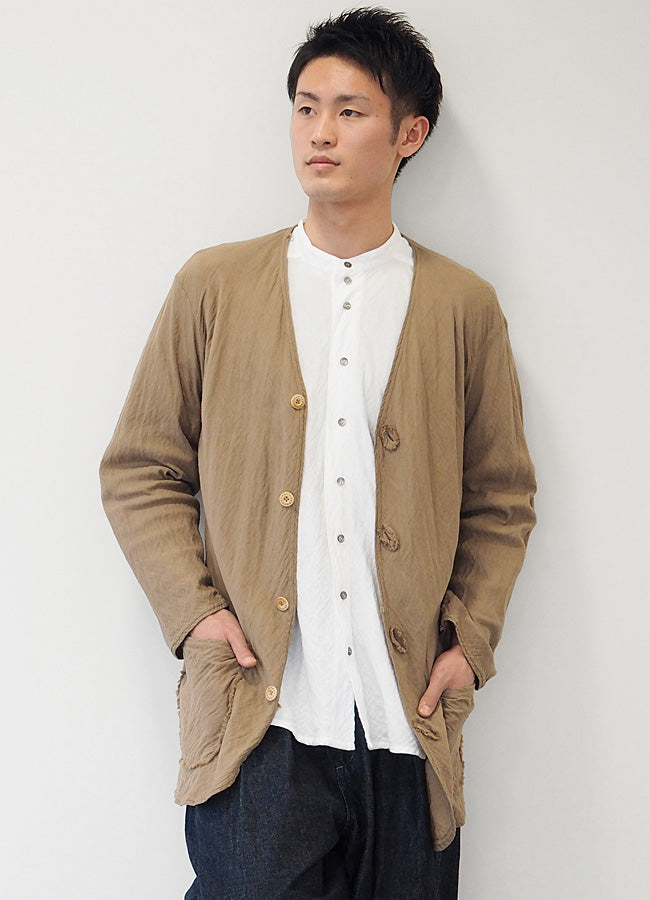 [All 29 colors] Gauze Clothing Studio Garage Double Gauze Long Cardigan Long Sleeve Men's Women's [JK-30] 