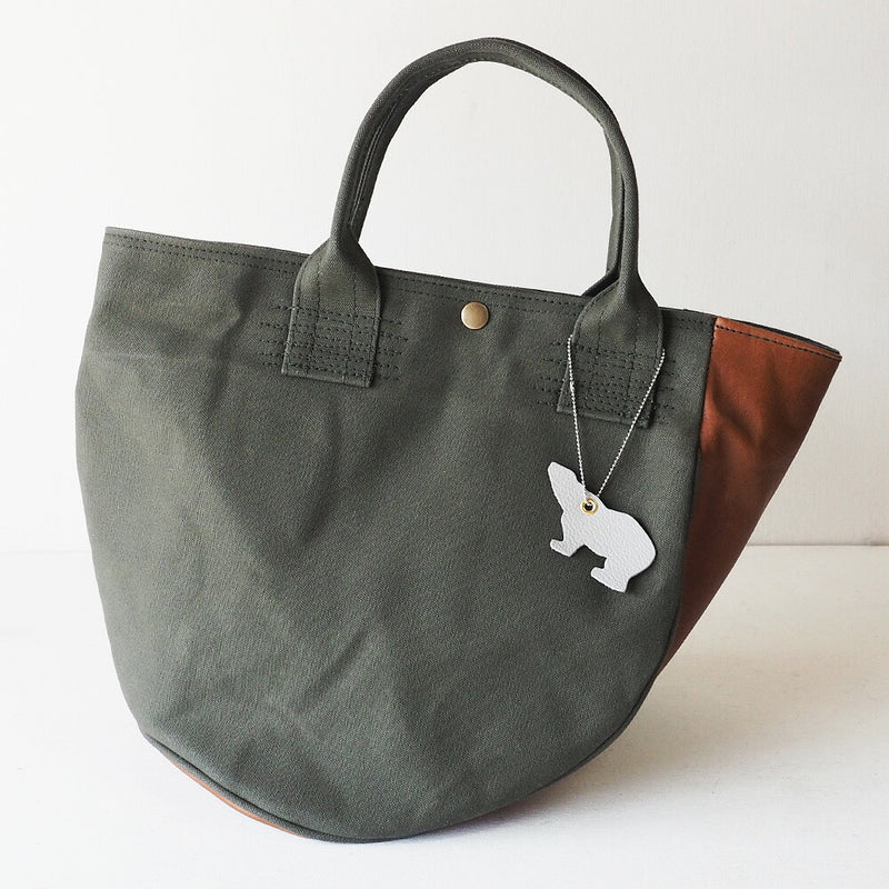 REAL STANDARD life(リアルスタンダードライフ) 倉敷帆布9号×姫路レザー トートバッグ “BC Luton HELMETBAG” Sサイズ グリーン[JT13004]