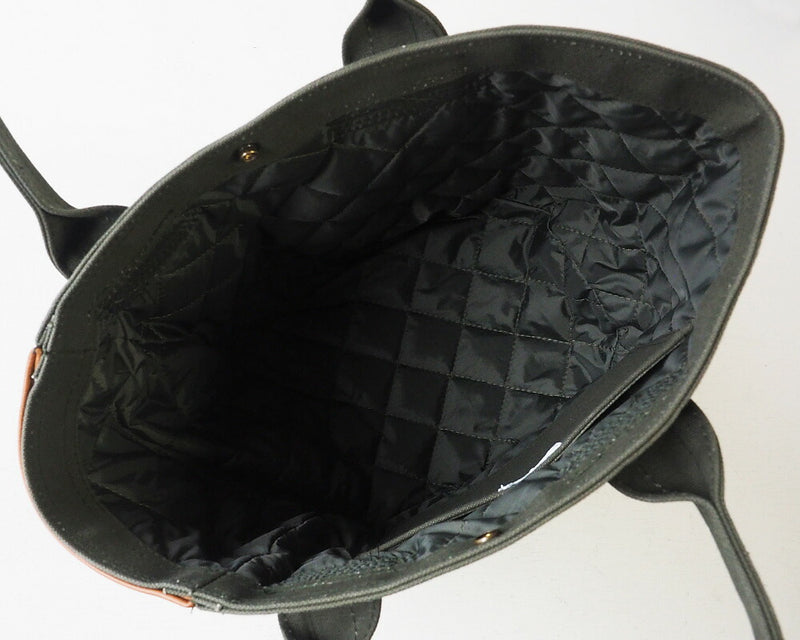 REAL STANDARD life(リアルスタンダードライフ) 倉敷帆布9号×姫路レザー トートバッグ “BC Luton HELMETBAG” Sサイズ グリーン[JT13004]