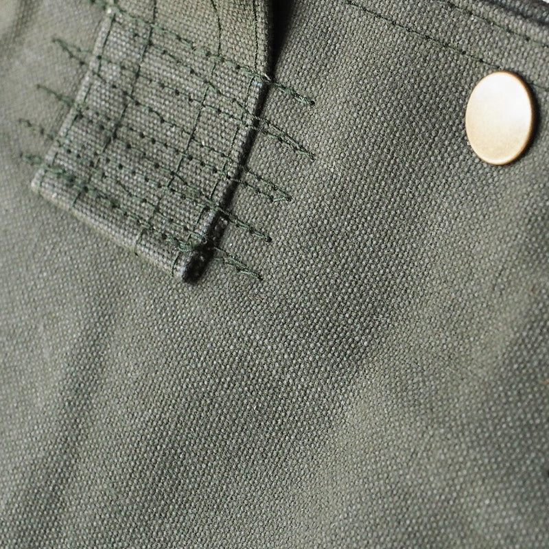 REAL STANDARD life(リアルスタンダードライフ) 倉敷帆布9号×姫路レザー トートバッグ “BC Luton HELMETBAG” Sサイズ グリーン[JT13004]