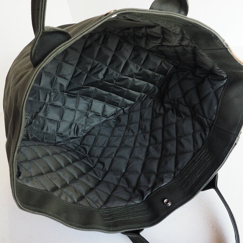 REAL STANDARD life(リアルスタンダードライフ) 倉敷帆布9号×姫路レザー トートバッグ “BC Luton HELMETBAG” Lサイズ グリーン[JT13005]