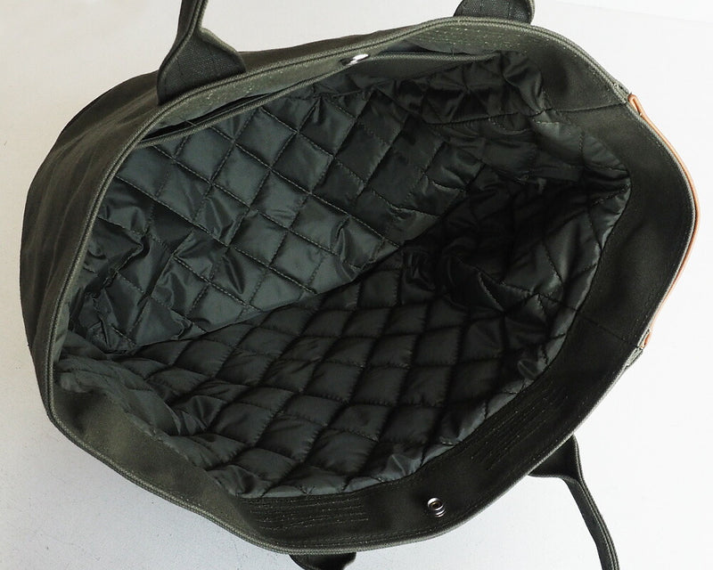REAL STANDARD life(リアルスタンダードライフ) 倉敷帆布9号×姫路レザー トートバッグ “BC Luton HELMETBAG” Mサイズ グリーン[JT13009]