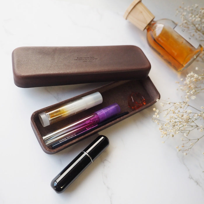 Butler Verner Sails Tochigi Leather Molded Leather Pen Case S Size Camel Brown [JU-2285] 