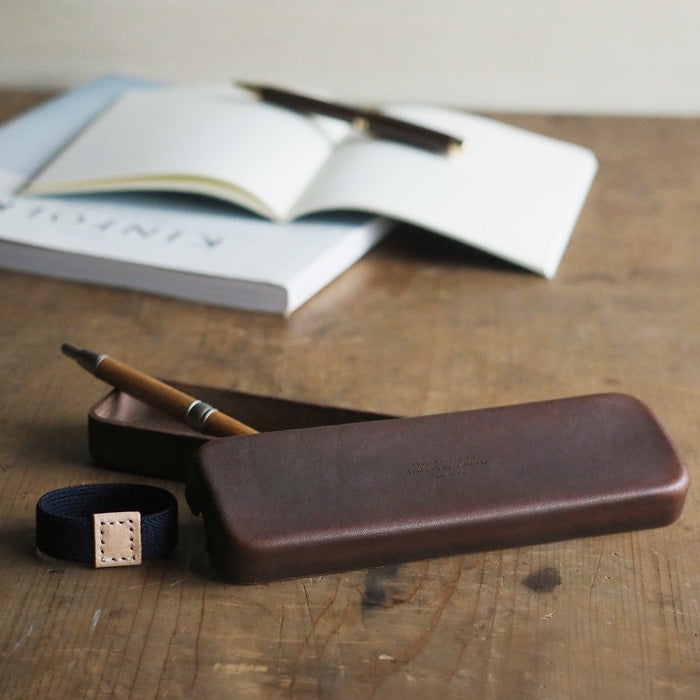 Butler Verner Sails Tochigi Leather Molded Leather Pen Case S Size Camel Brown [JU-2285] 