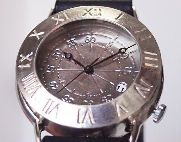 Watanabe Koubou Handmade Watch “Explorer-JS-DATE” Jumbo Silver with Date [NW-JUM65SV-DATE] 