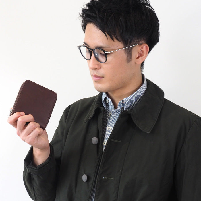 Butler Verner Sails（バトラーバーナーセイルズ） ホーウィン クロムエクセルレザー ラウンド 二つ折りウォレット [JW-1633-2]