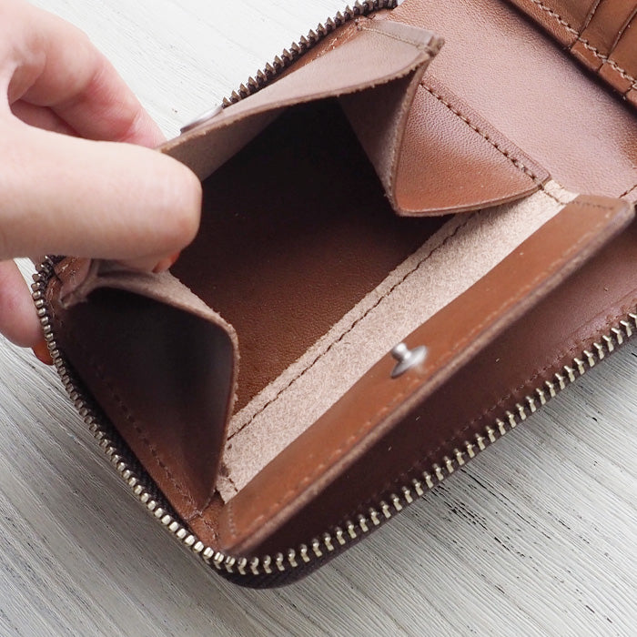 Butler Verner Sails（バトラーバーナーセイルズ） ホーウィン クロムエクセルレザー ラウンド 二つ折りウォレット [JW-1633-2]