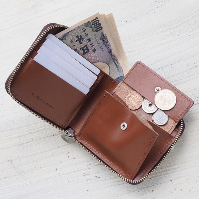 Butler Verner Sails（バトラーバーナーセイルズ） ホーウィン クロムエクセルレザー ラウンド 二つ折りウォレット [JW-1633-2]